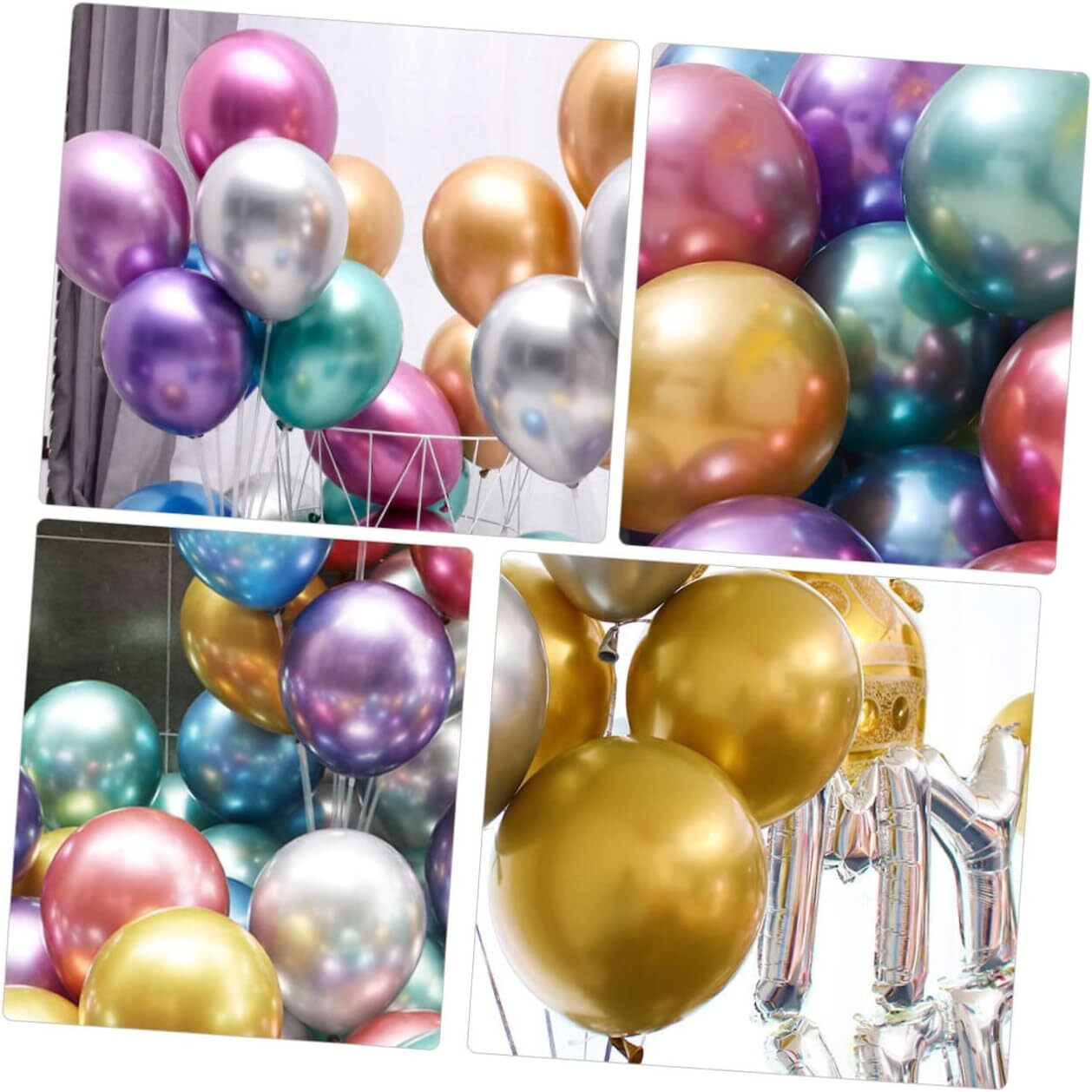 100 PCS Colourful Metallic Mini Balloons Party Decorations