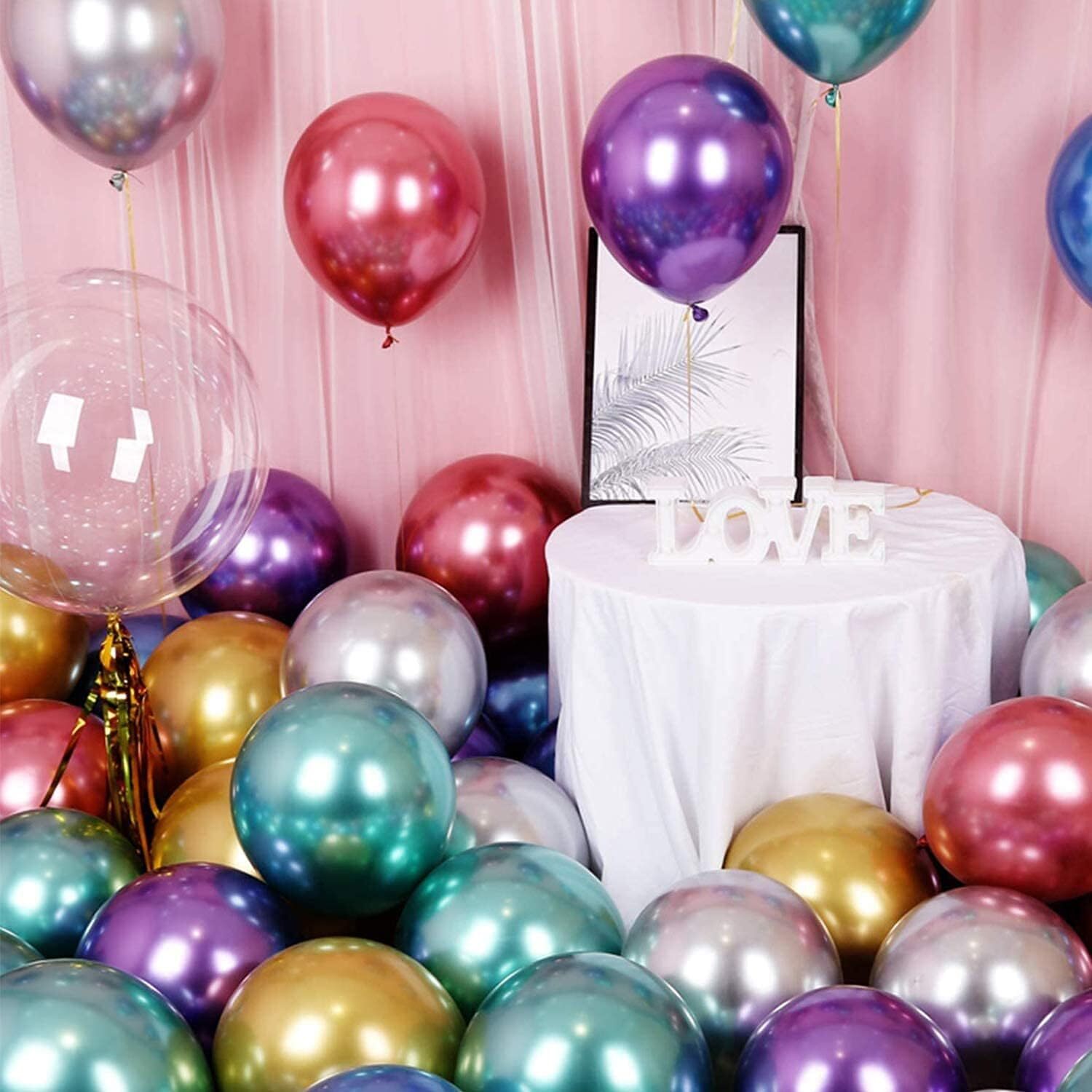 100 PCS Colourful Metallic Mini Balloons Party Decorations