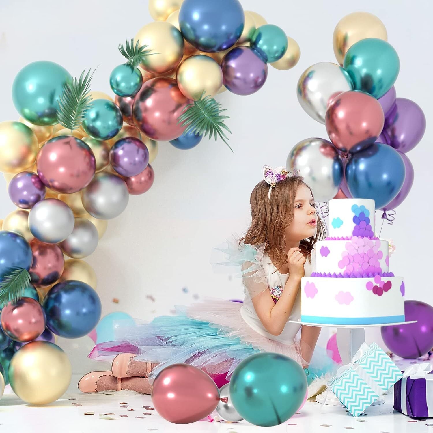 100 PCS Colourful Metallic Mini Balloons Party Decorations