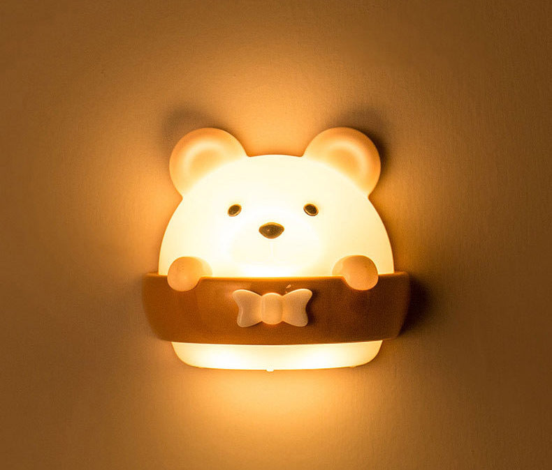 Multifunction Cute Bear Remote Control LED Light USB Rechargeable Lamp