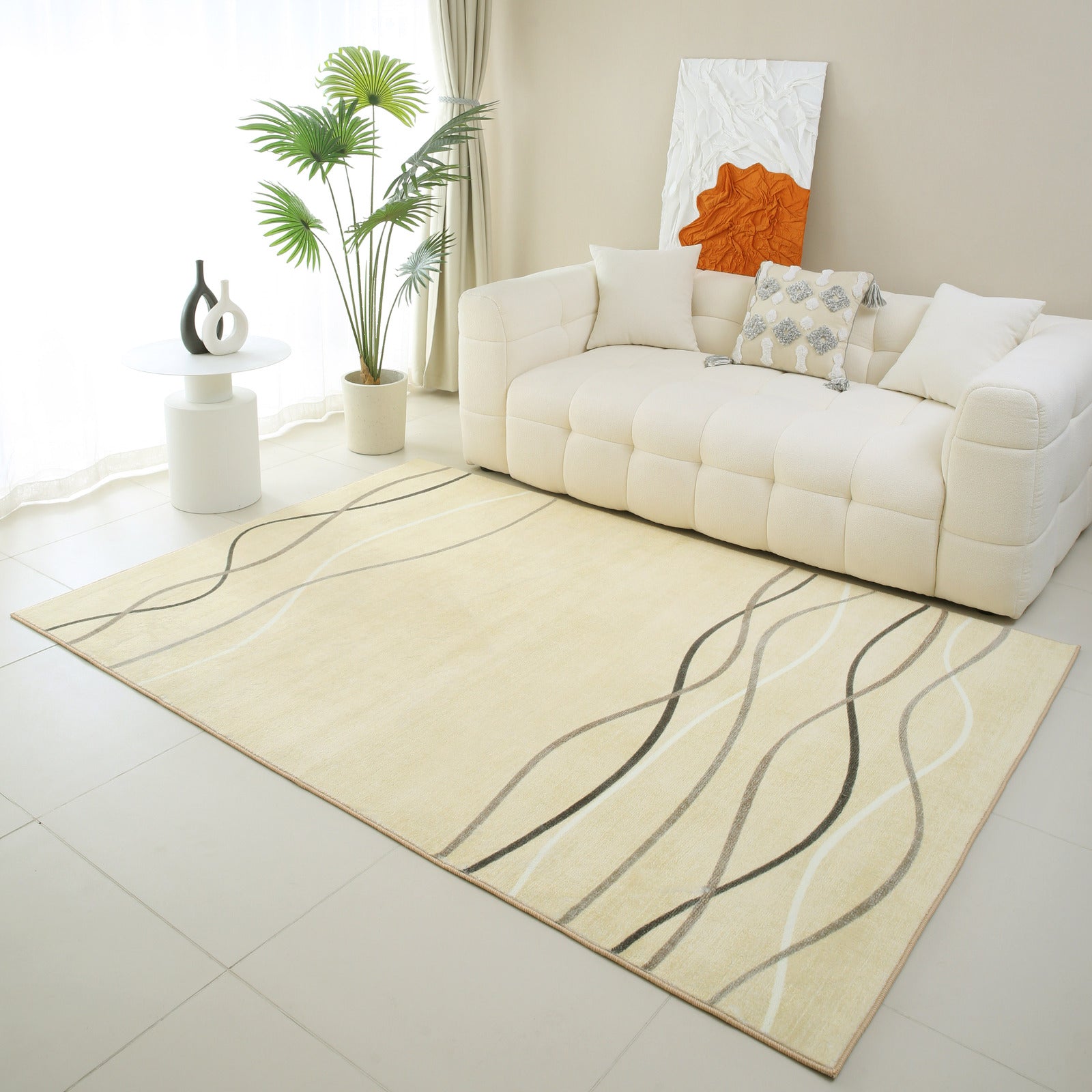 XL Extra Large Lush Plush Ripple Carpet Rug (300 x 200)