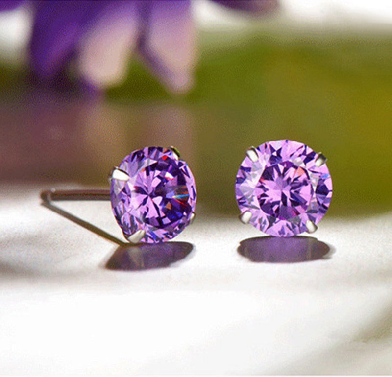 S925 Sterling Silver 2 Carats CZ Diamond Stud Earrings