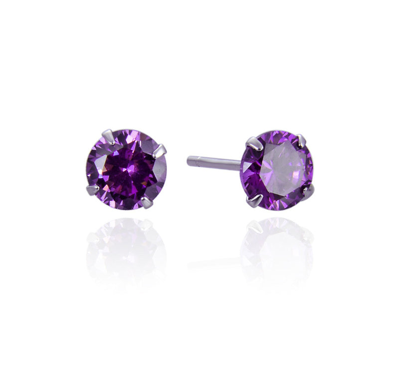 S925 Sterling Silver 2 Carats CZ Diamond Stud Earrings