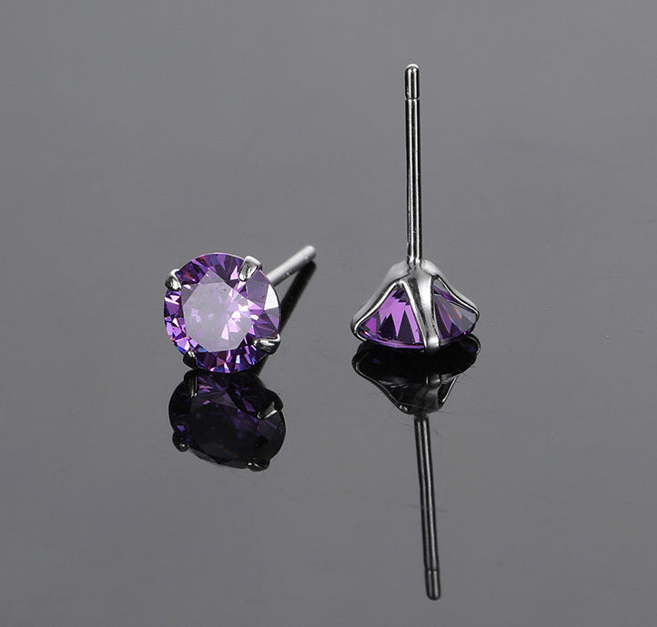 S925 Sterling Silver 2 Carats CZ Diamond Stud Earrings