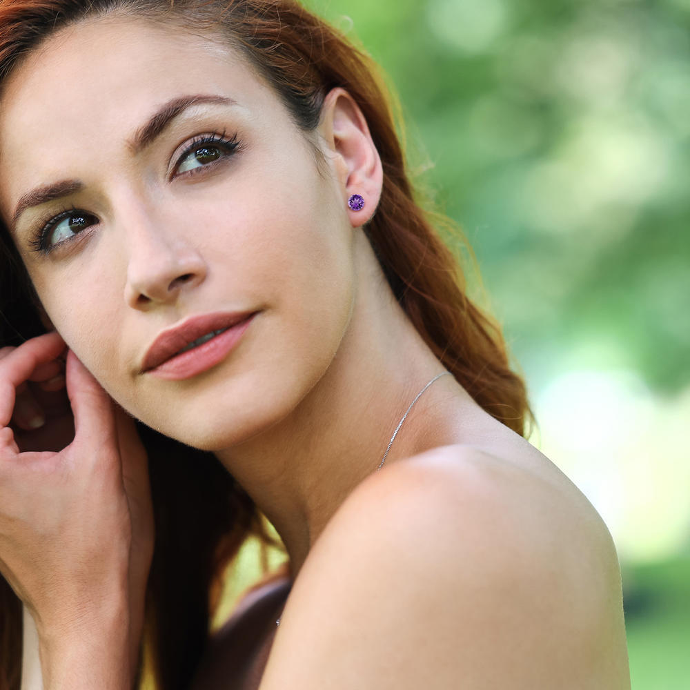 S925 Sterling Silver 2 Carats CZ Diamond Stud Earrings