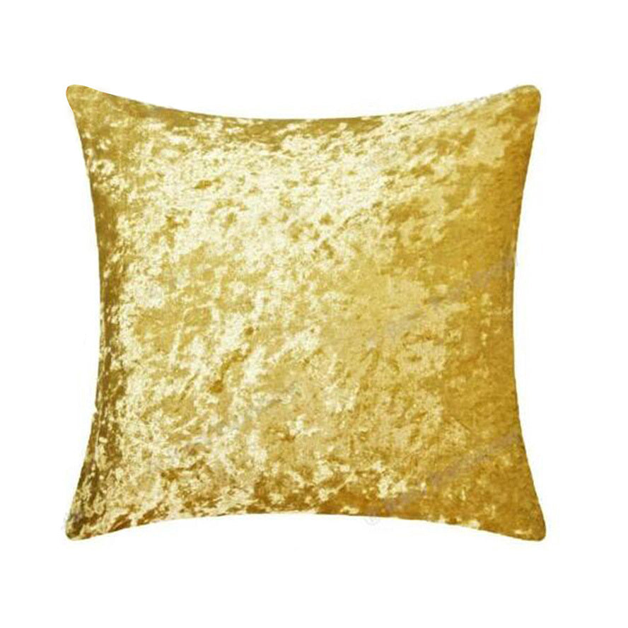 Luxe Velvet Soft Plush Cushion Throw Pillow (Gold Mustard)
