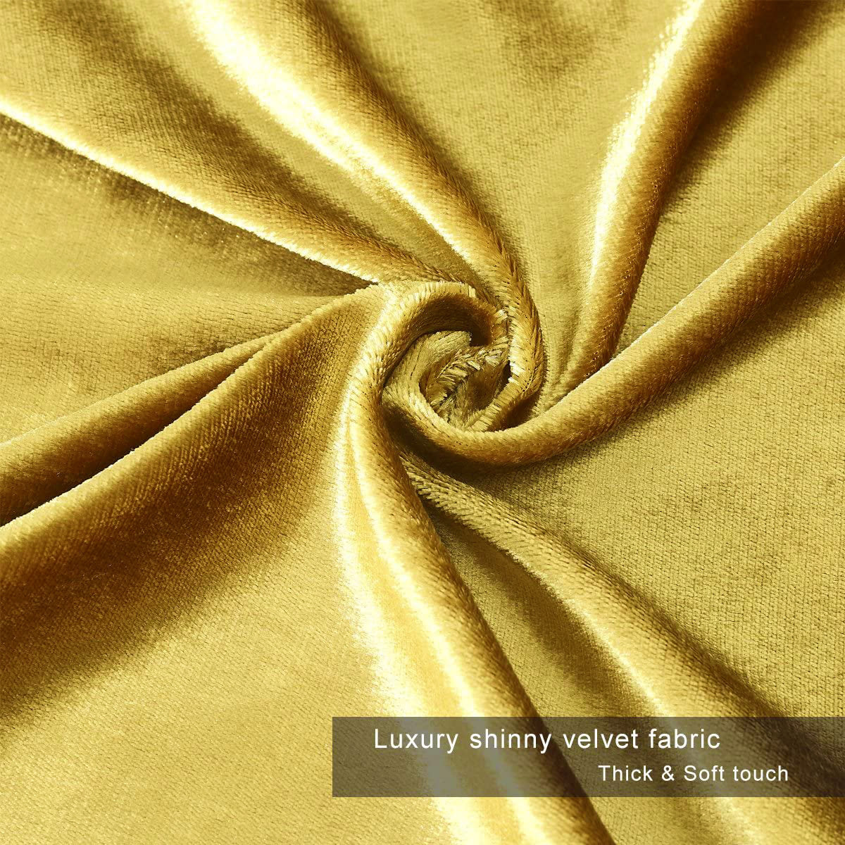 Luxe Velvet Soft Plush Cushion Throw Pillow (Gold Mustard)