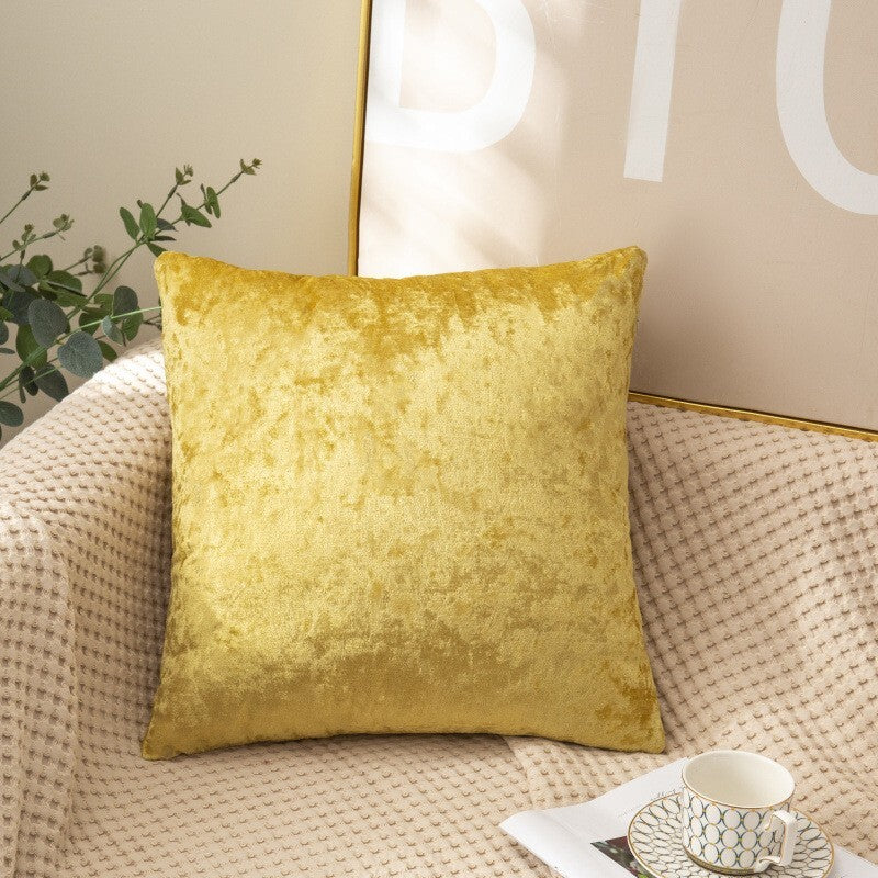 Luxe Velvet Soft Plush Cushion Throw Pillow (Gold Mustard)