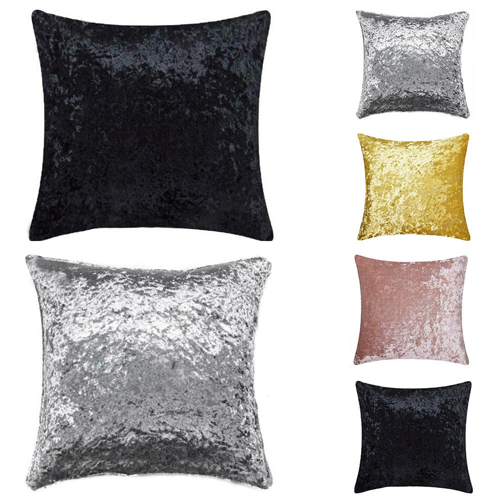 Luxe Velvet Soft Plush Cushion Throw Pillow (Silver)
