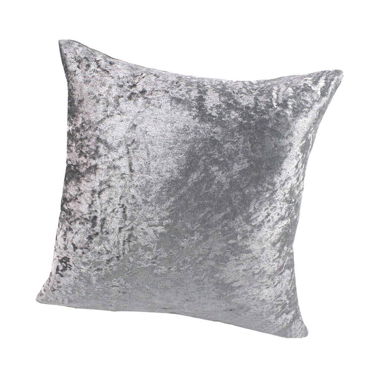 Luxe Velvet Soft Plush Cushion Throw Pillow (Silver)