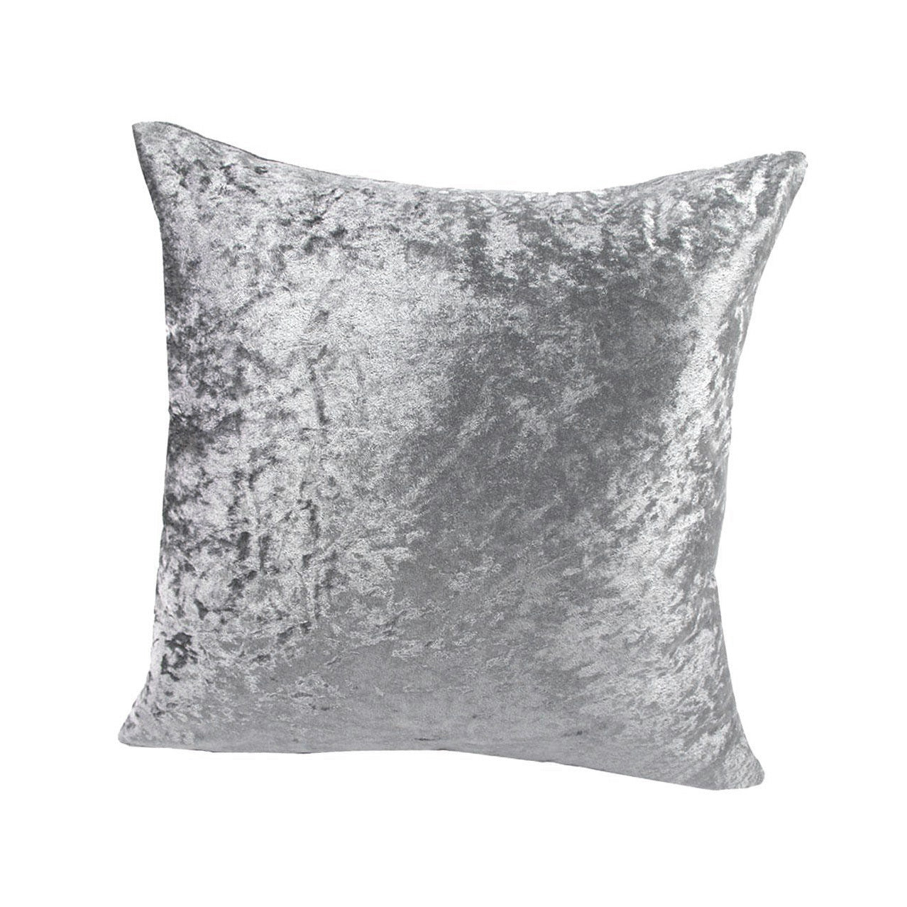 Luxe Velvet Soft Plush Cushion Throw Pillow (Silver)