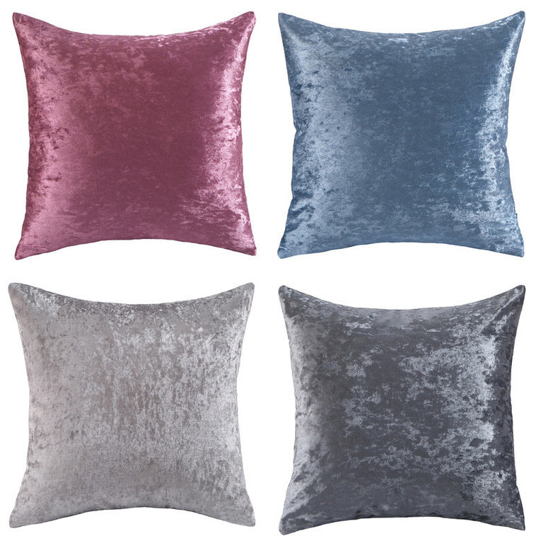 Luxe Velvet Soft Plush Cushion Throw Pillow (Silver)