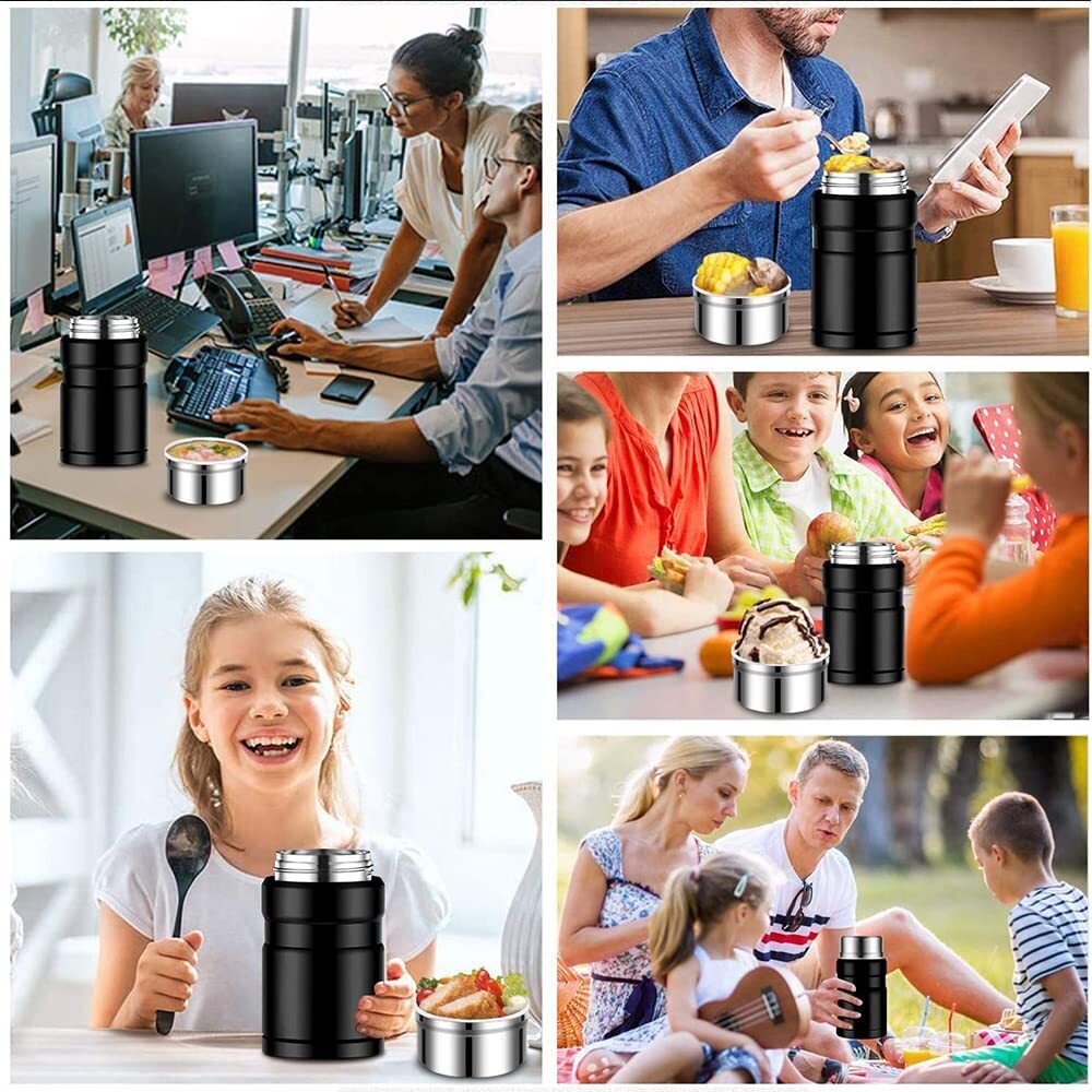 750mL Stainless Steel Vacuum Thermos Insulated Food Jar Lunch Box