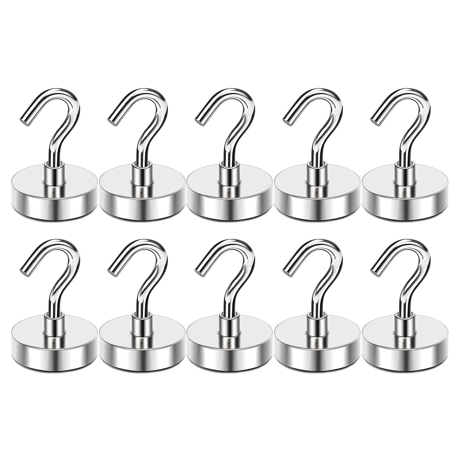 10 X Heavy Duty Magnetic Hooks Multipurpose Strong Hanging Magnets Hangers