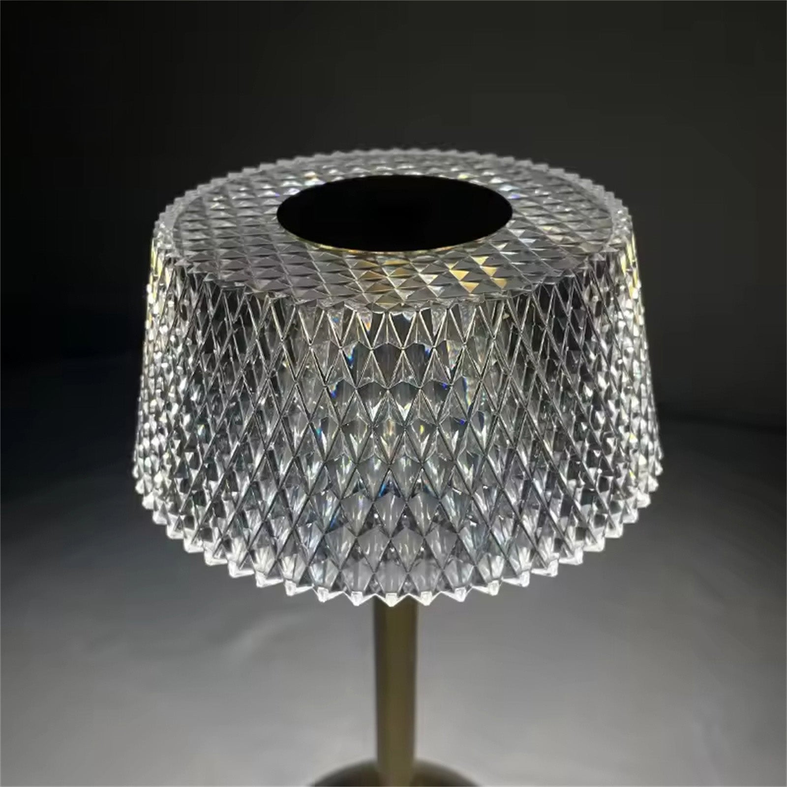 Luxe Diamond Crystal Table Lamp Touch-Dimmable LED Rechargeable Night Light
