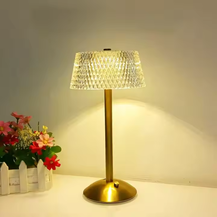 Luxe Diamond Crystal Table Lamp Touch-Dimmable LED Rechargeable Night Light