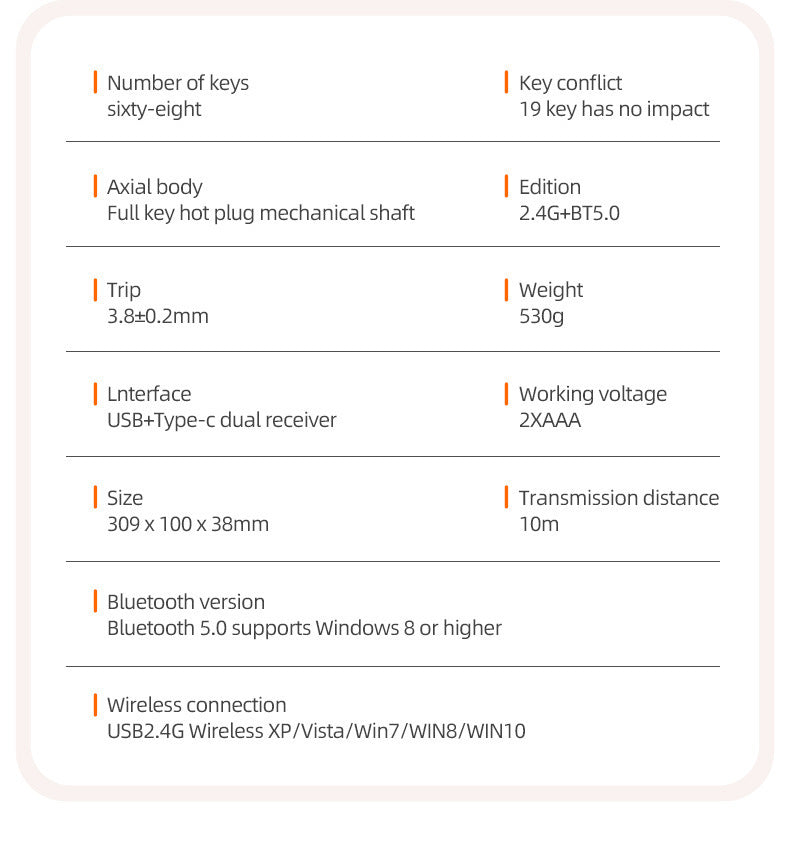 Premium Wireless Mechanical Bluetooth RGB Gaming Keyboard