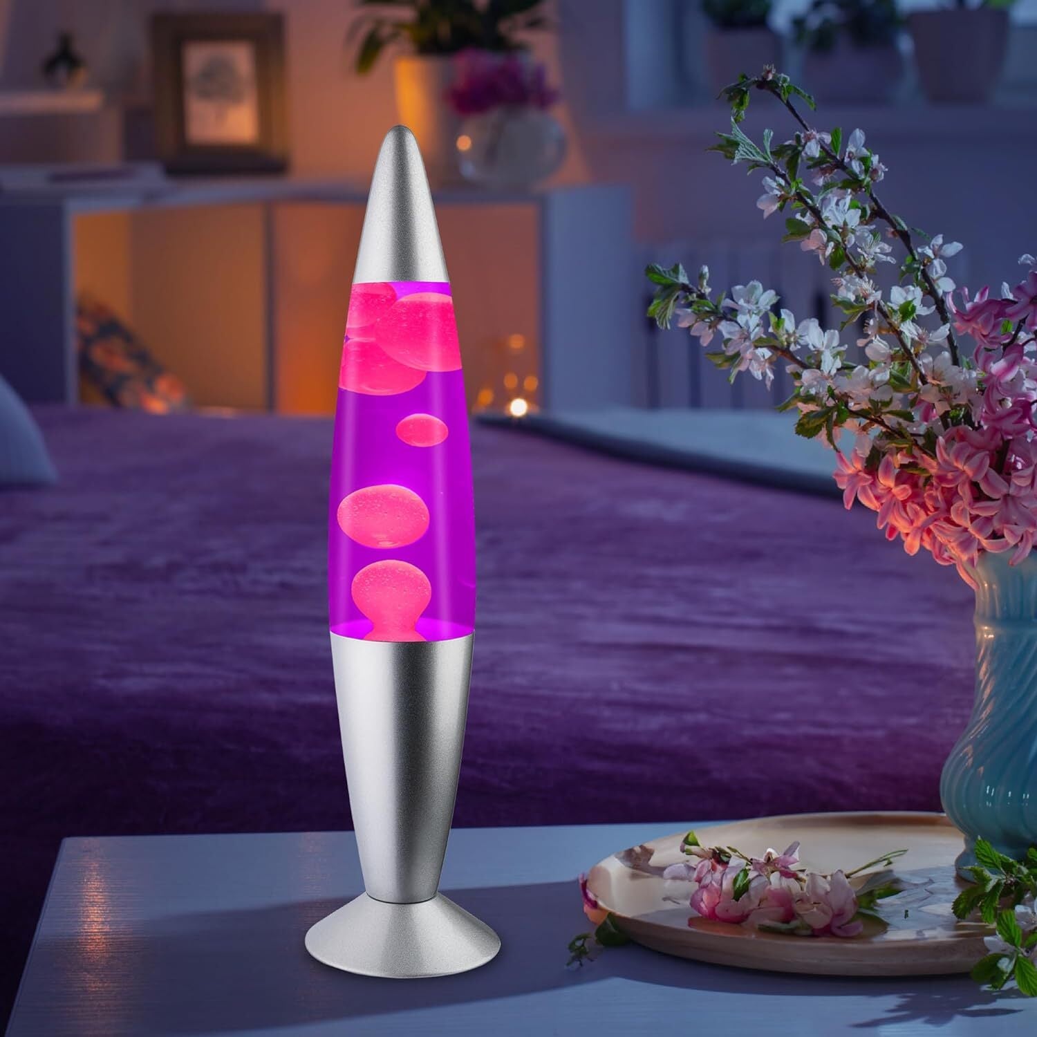 Lava Motion Volcano Lamp Home Decor Light - Purple/Pink