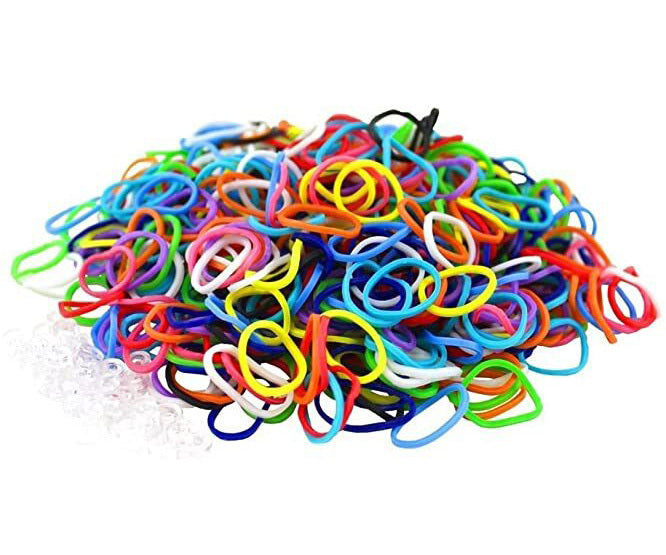 600 x Rainbow Loom Rubber Bands & S-Clips