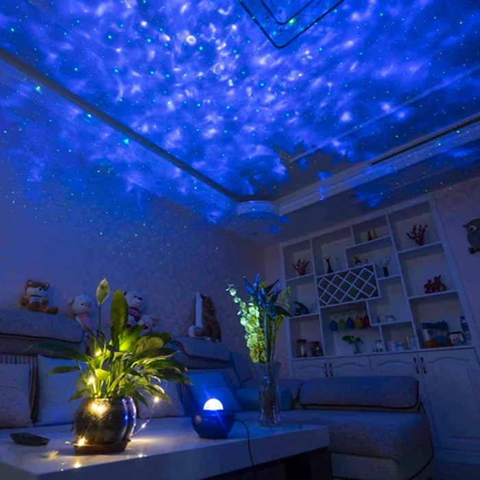 Starry Night LED Projector Lamp Bluetooth Music Player Night Light