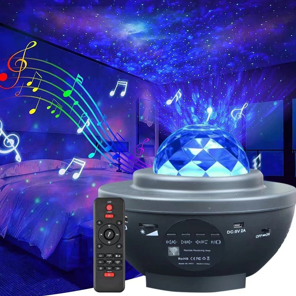 Starry Night LED Projector Lamp Bluetooth Music Player Night Light