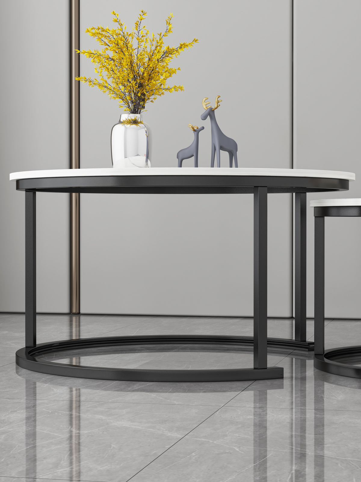 Synergy 2 In 1 Designer Nesting Coffee Tables (White)