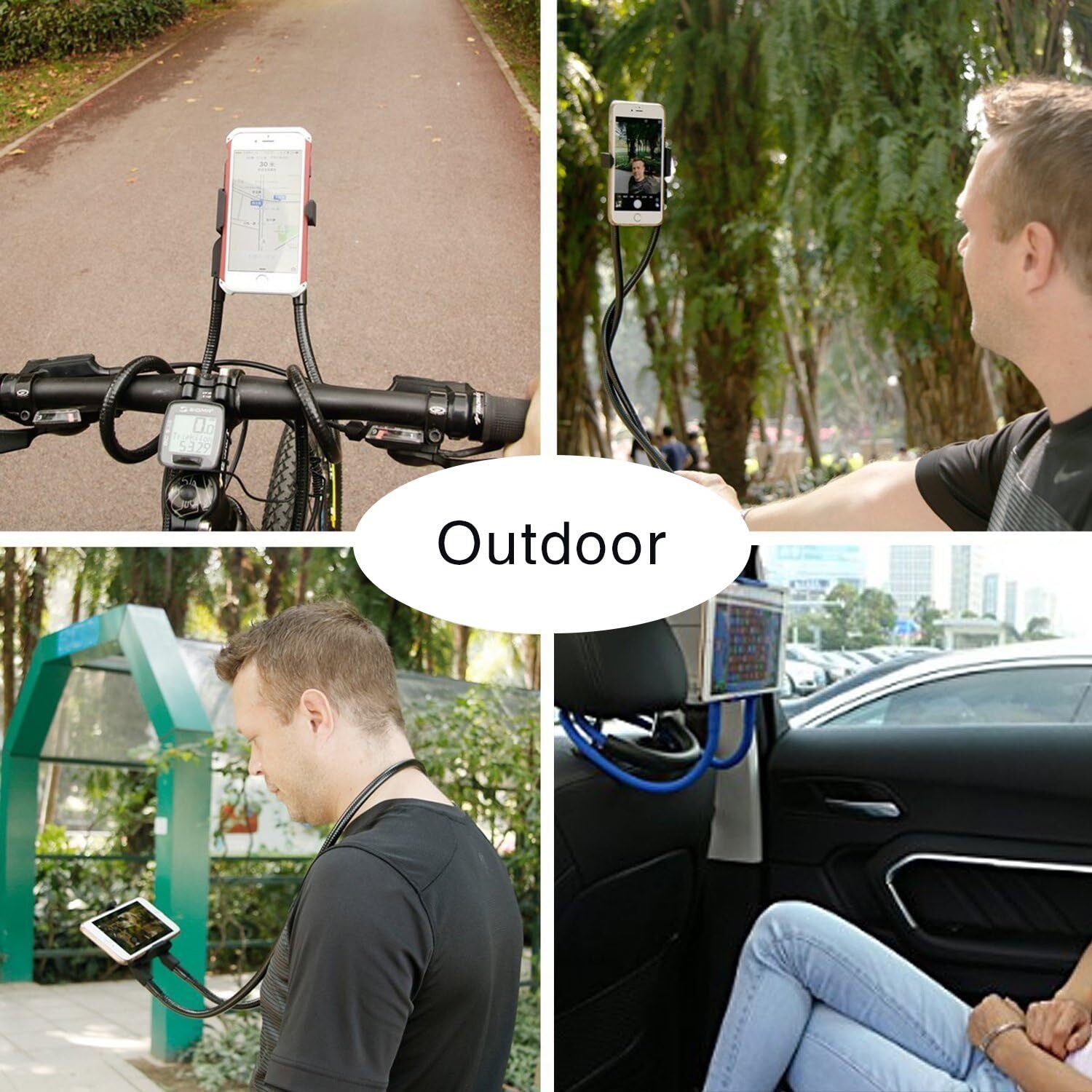 Universal Neck Phone Holder Rotating & Adjustable Lazy Hanging Mobile Stand