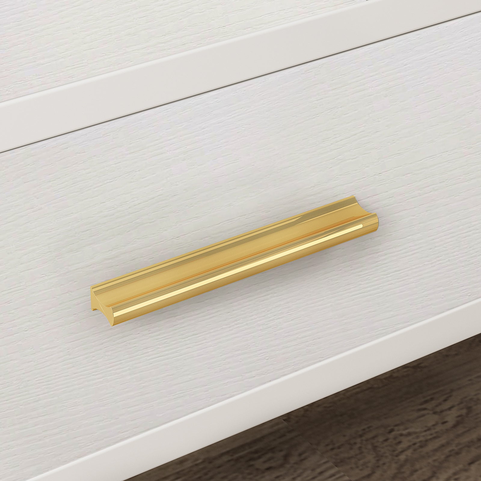 Serene 2-Drawer Bedside Table Nightstand (White)