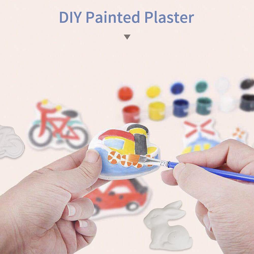 Large Plaster Painting Set Paint Your Own Figurines Arts and Crafts DIY Toy Kit (Animals)