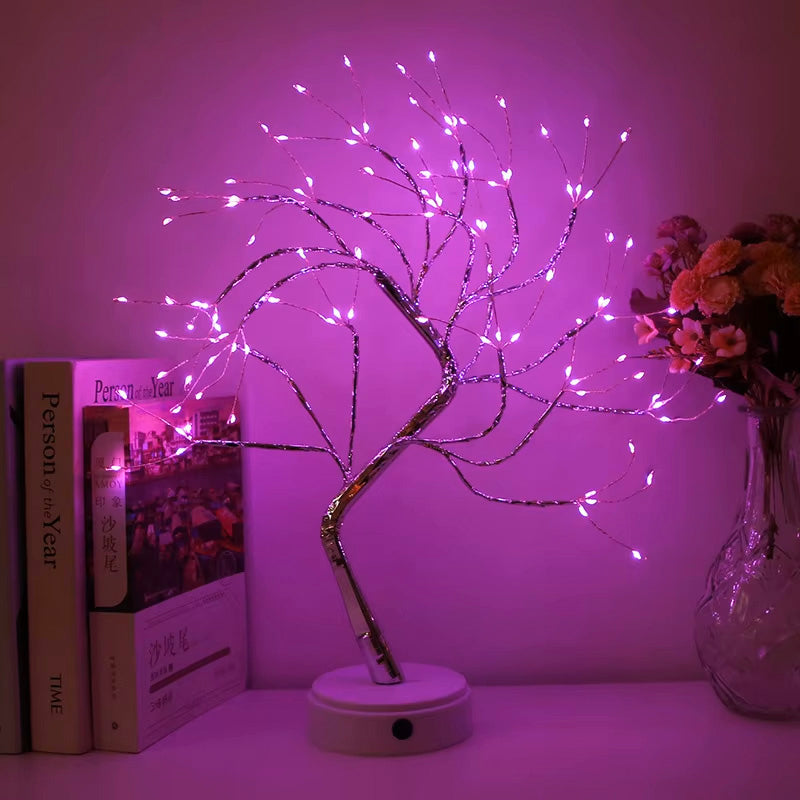 108 LED Firefly Fairy Light Spirit Tree Pink