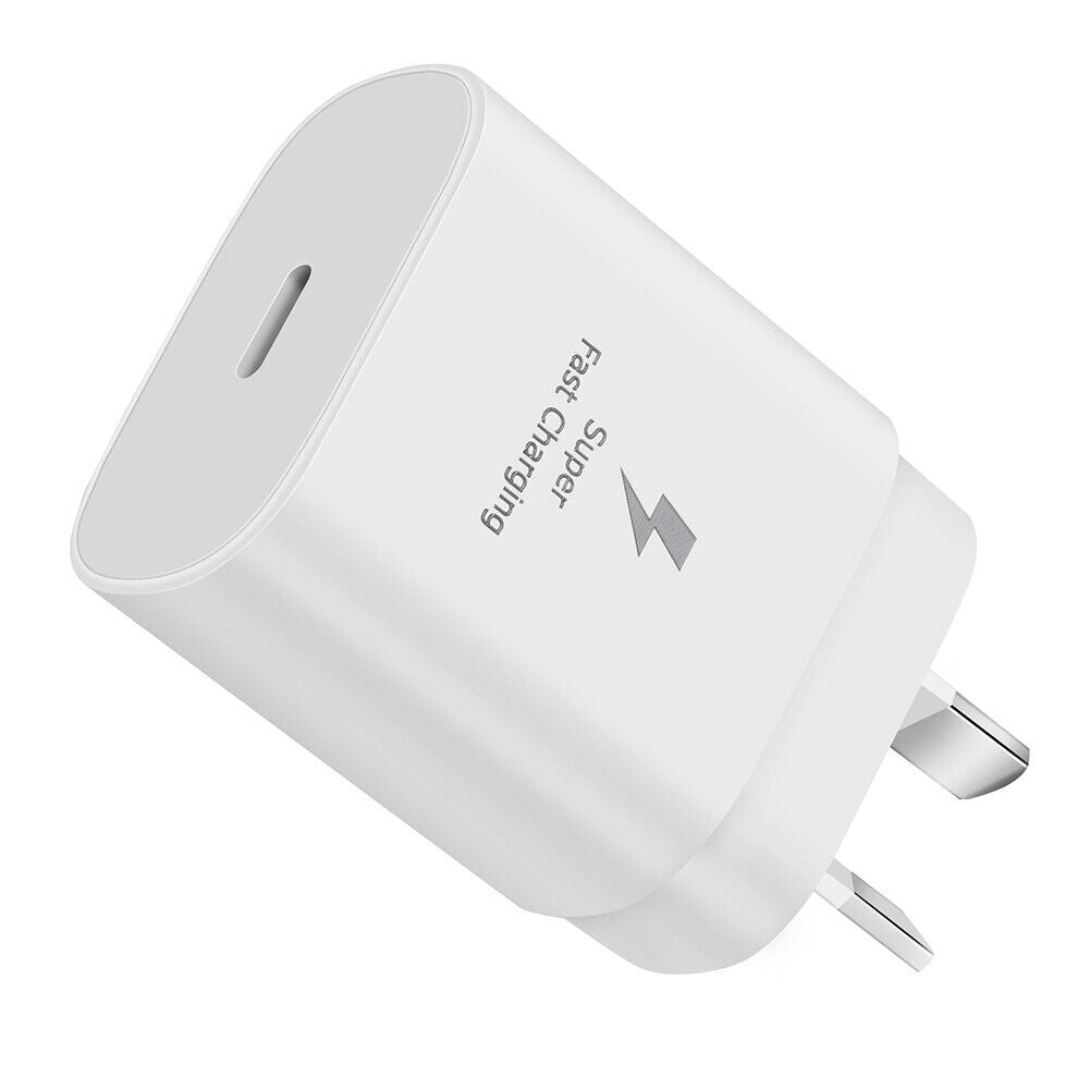 25W Super Fast Charger & 1m USB C to C Cable AC Wall Adapter iPhone Android AU Plug
