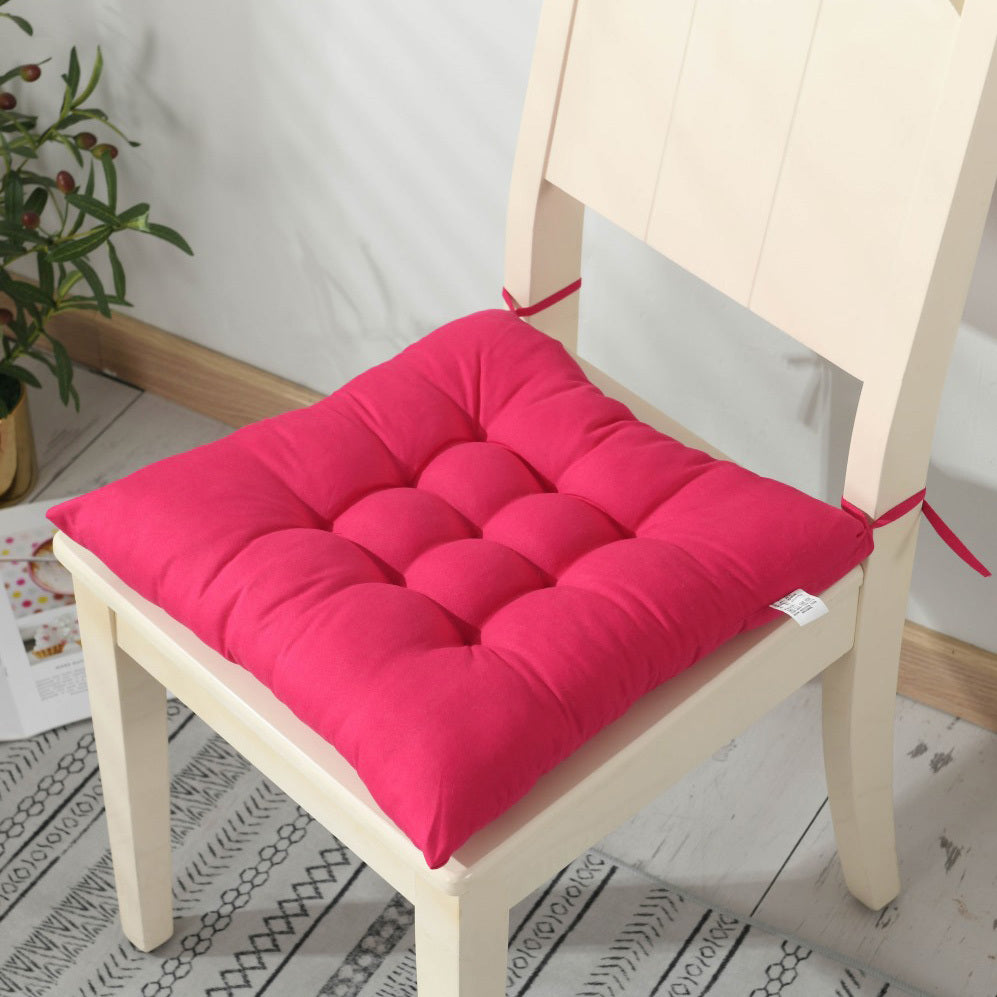 Dining /Office Chair Pad Cotton Seat Cushion (Pink)