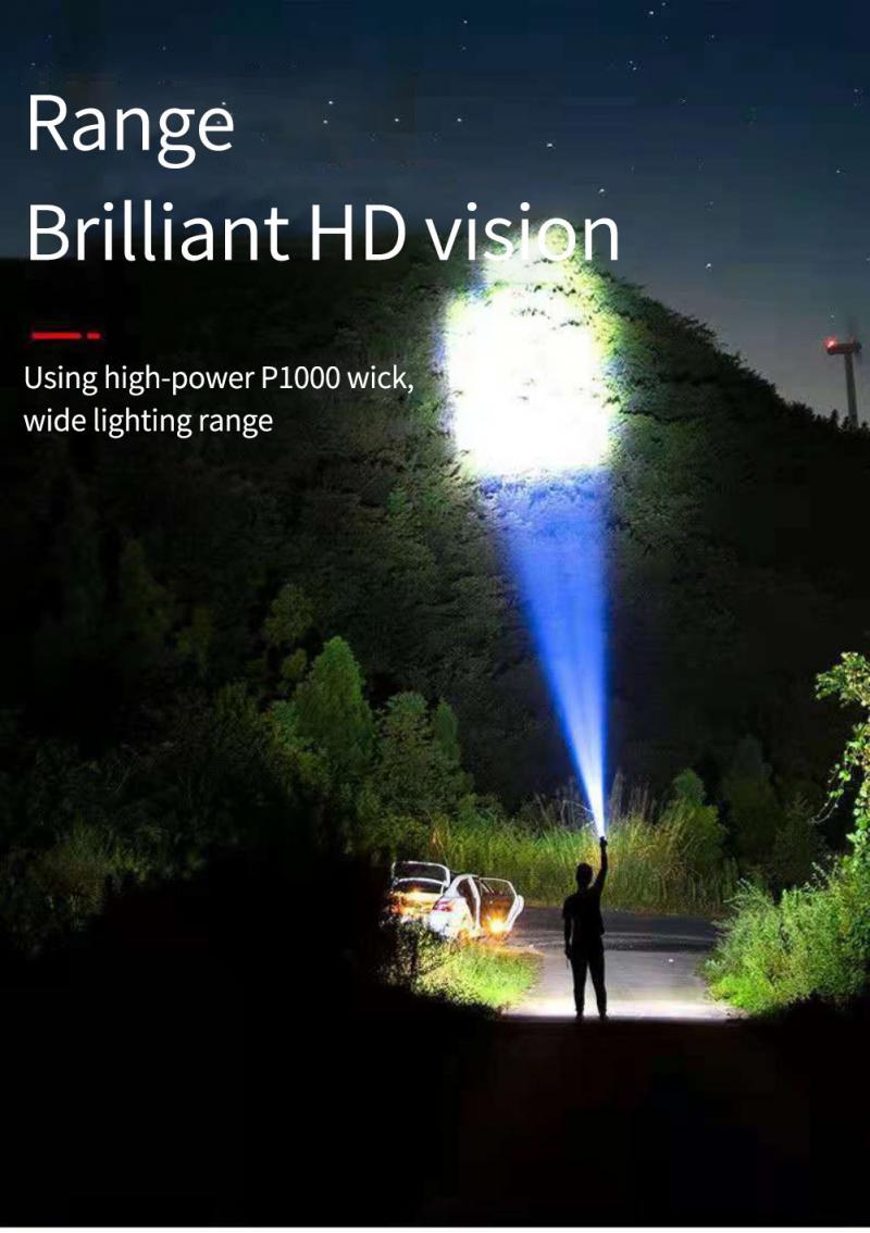 High Performance Ultra-Bright Rechargeable 4-LED Torch Flashlight Night Light