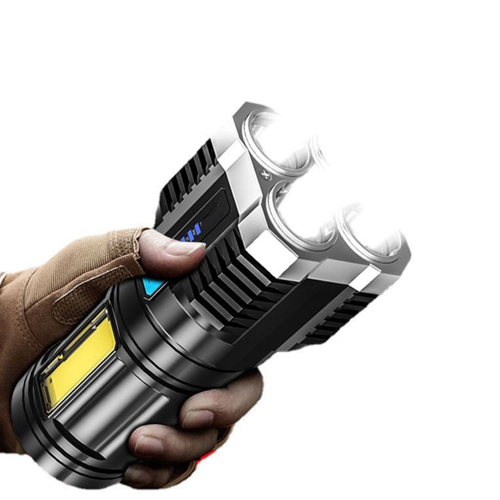 High Performance Ultra-Bright Rechargeable 4-LED Torch Flashlight Night Light