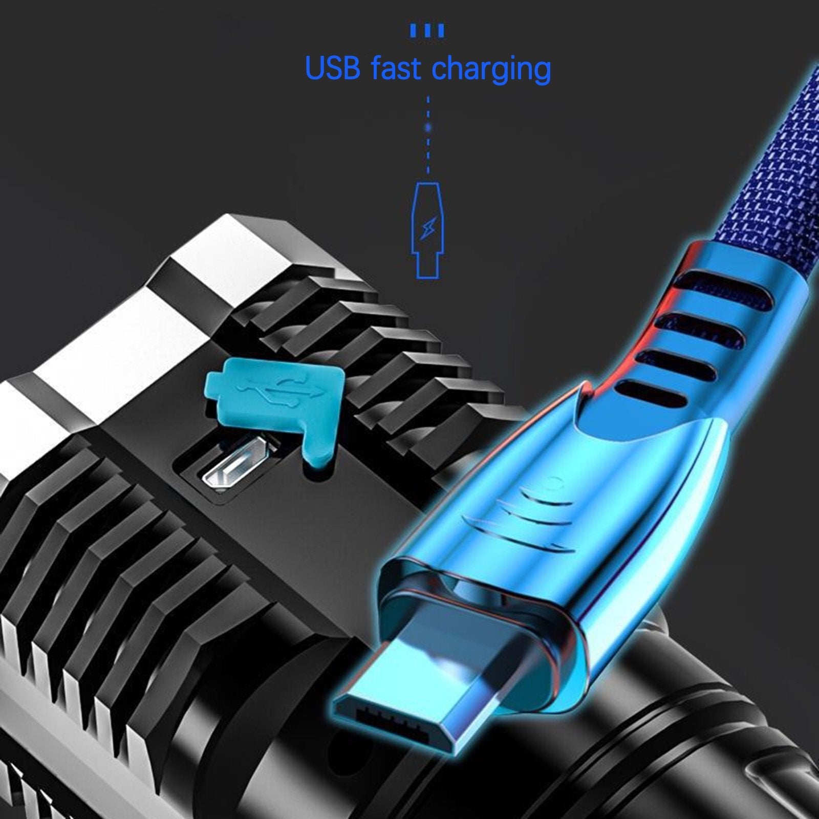 High Performance Ultra-Bright Rechargeable 4-LED Torch Flashlight Night Light