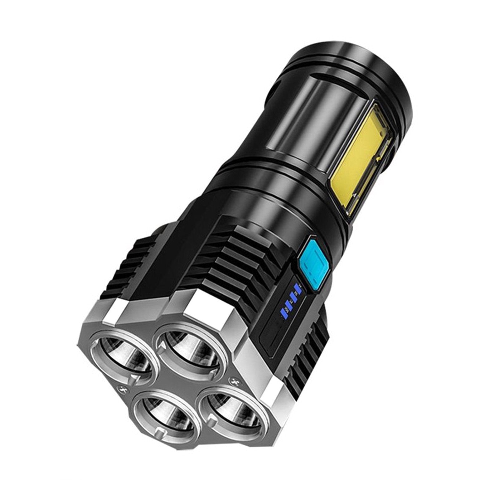 High Performance Ultra-Bright Rechargeable 4-LED Torch Flashlight Night Light