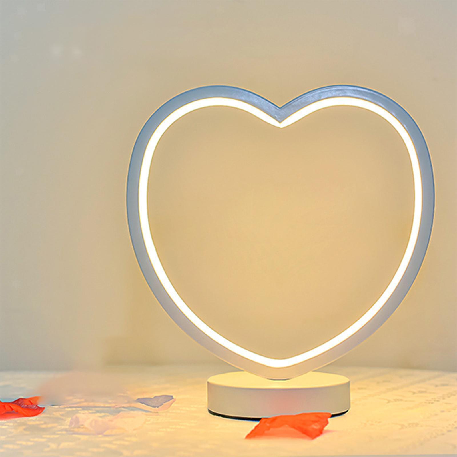 Heart Shaped Table Lamp LED Eye Protection Decorative Lantern Night Light