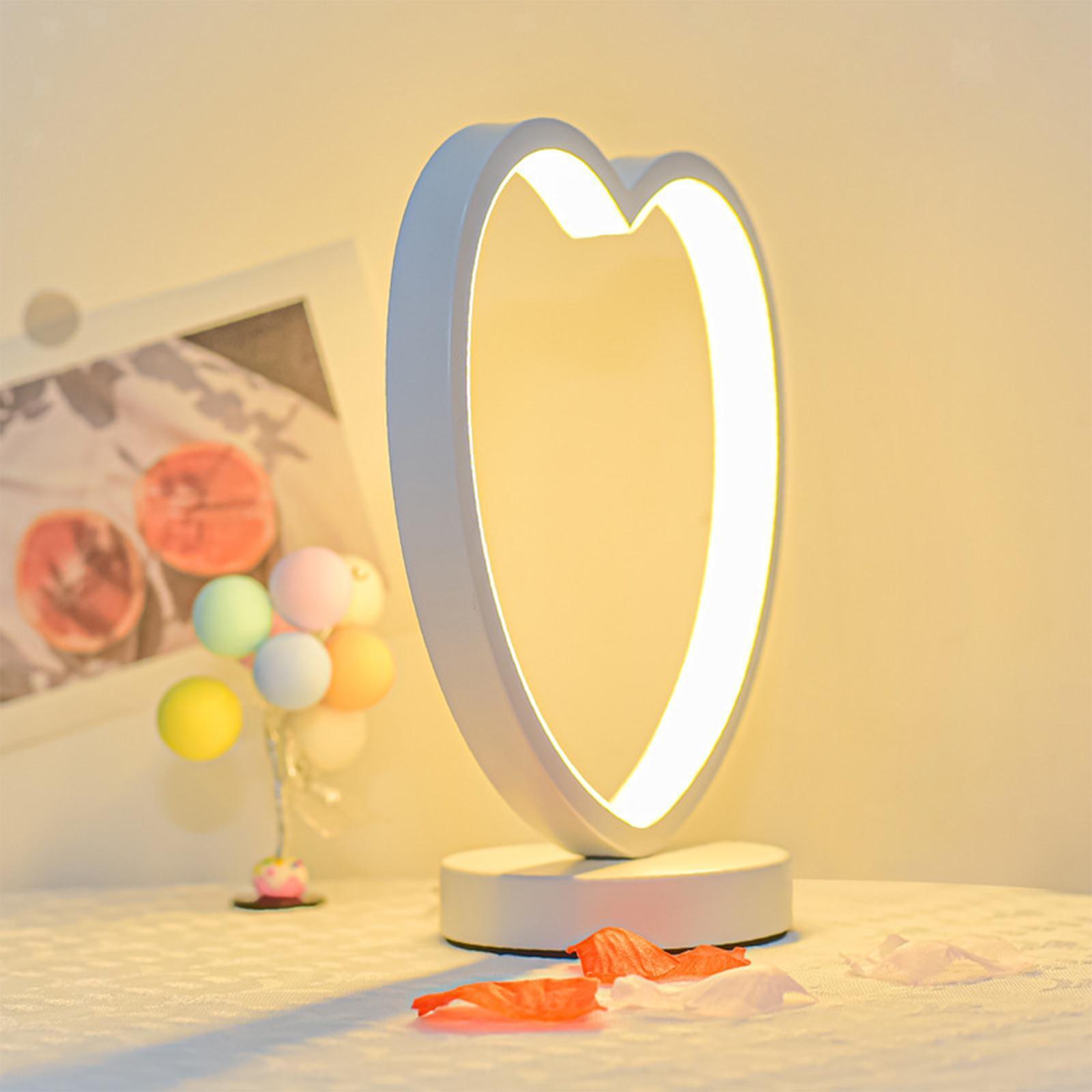 Heart Shaped Table Lamp LED Eye Protection Decorative Lantern Night Light