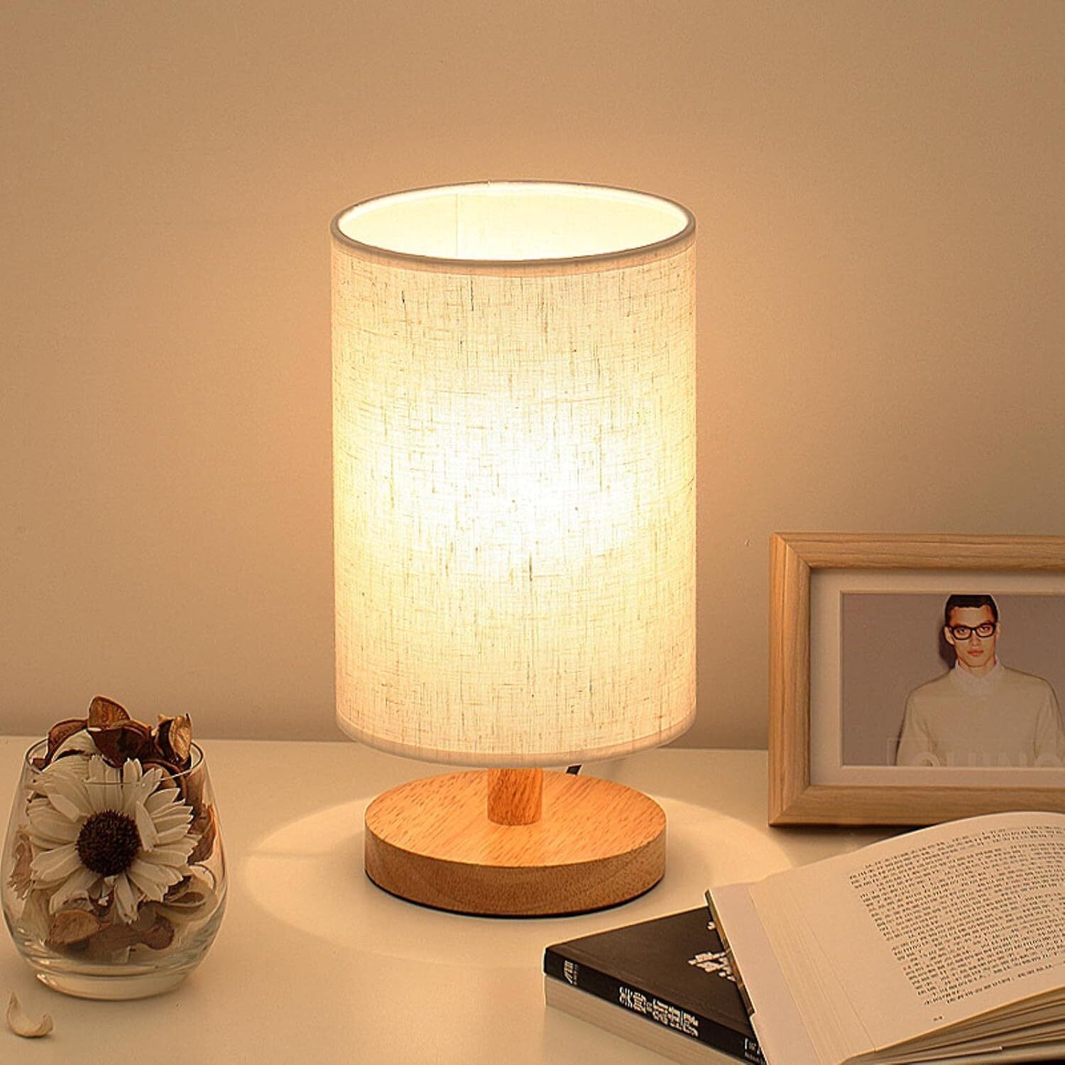 Classic Wooden LED Table Lamp Night Light