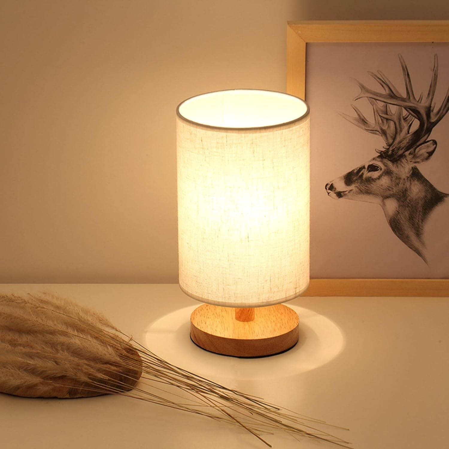 Classic Wooden LED Table Lamp Night Light
