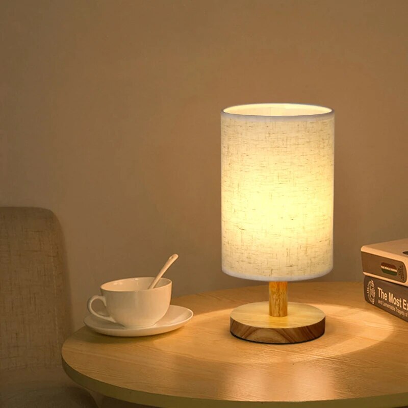 Classic Wooden LED Table Lamp Night Light