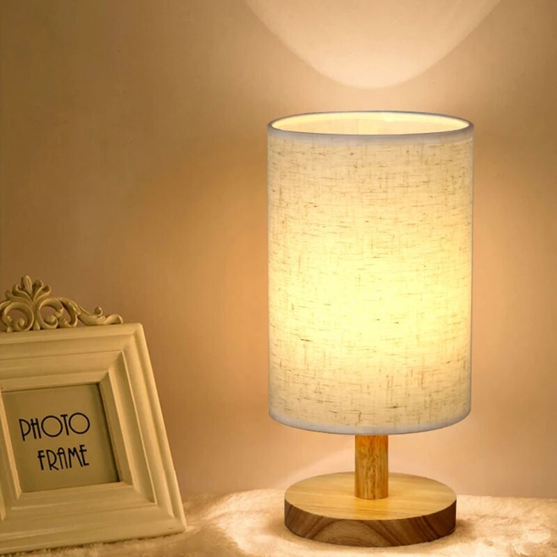Classic Wooden LED Table Lamp Night Light