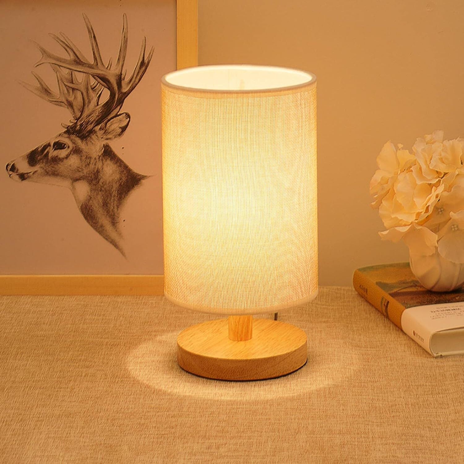 Classic Wooden LED Table Lamp Night Light