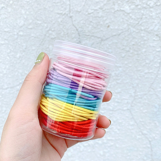100 Piece Colourful Hair Ties Set Soft Elastic Bands for Kids and Adults