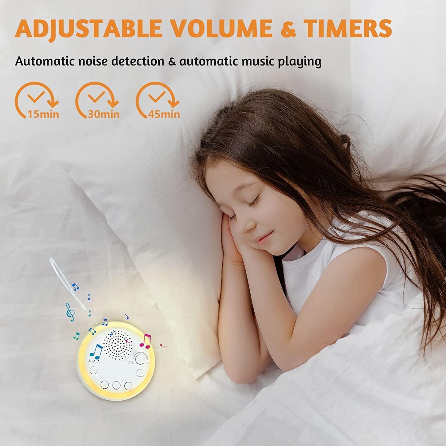 Tranquil Sleep White Noise Portable Sound Machine Baby Soothing Sounds with Adjustable Timer