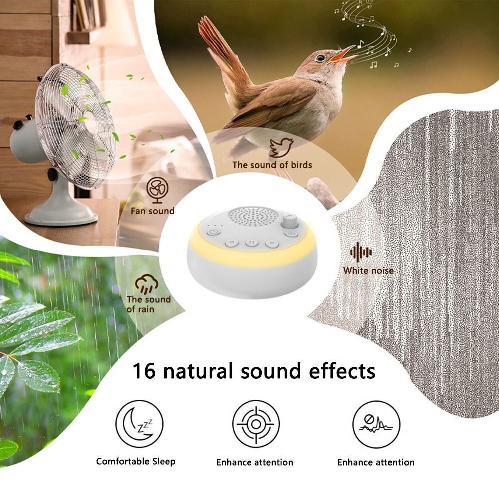 Tranquil Sleep White Noise Portable Sound Machine Baby Soothing Sounds with Adjustable Timer