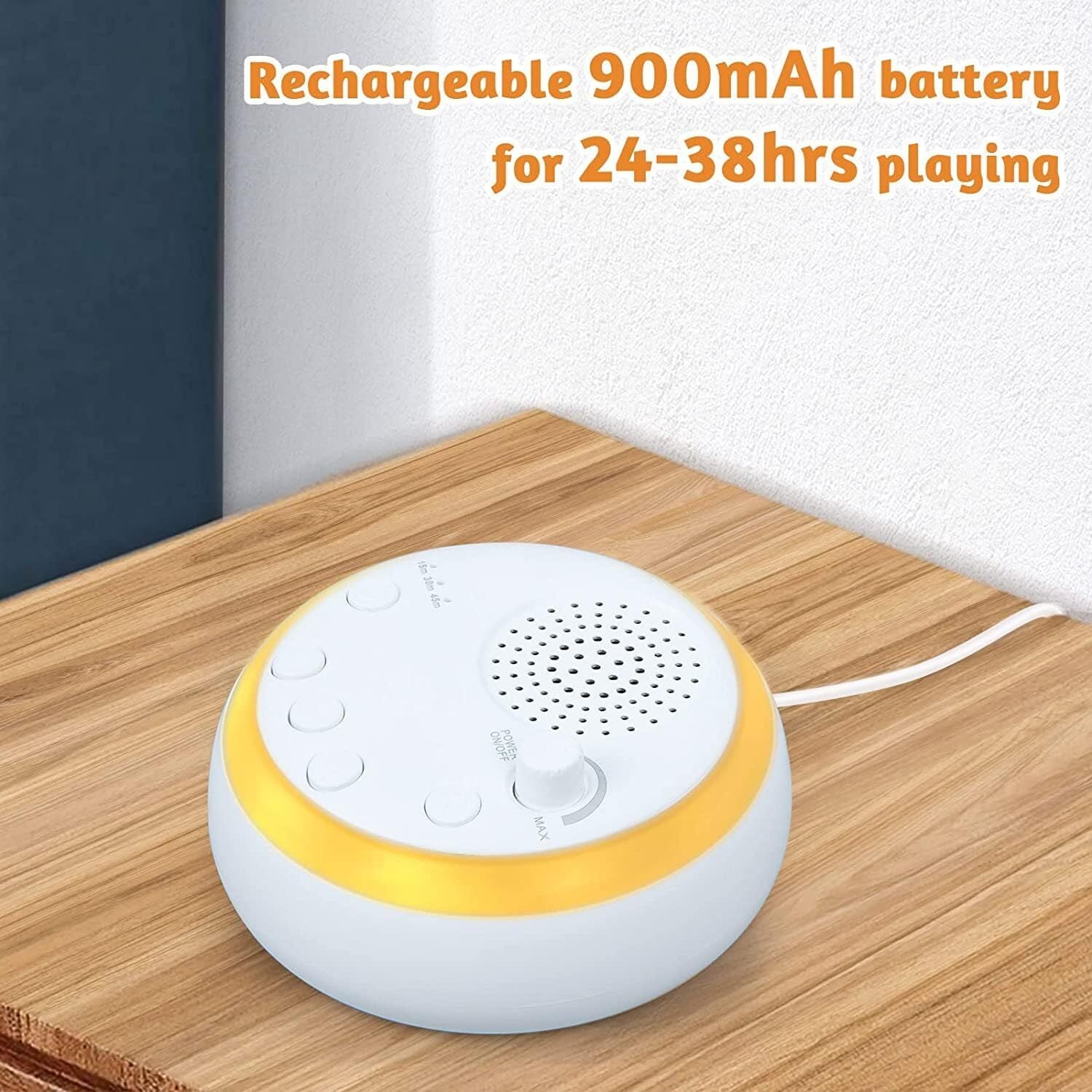 Tranquil Sleep White Noise Portable Sound Machine Baby Soothing Sounds with Adjustable Timer