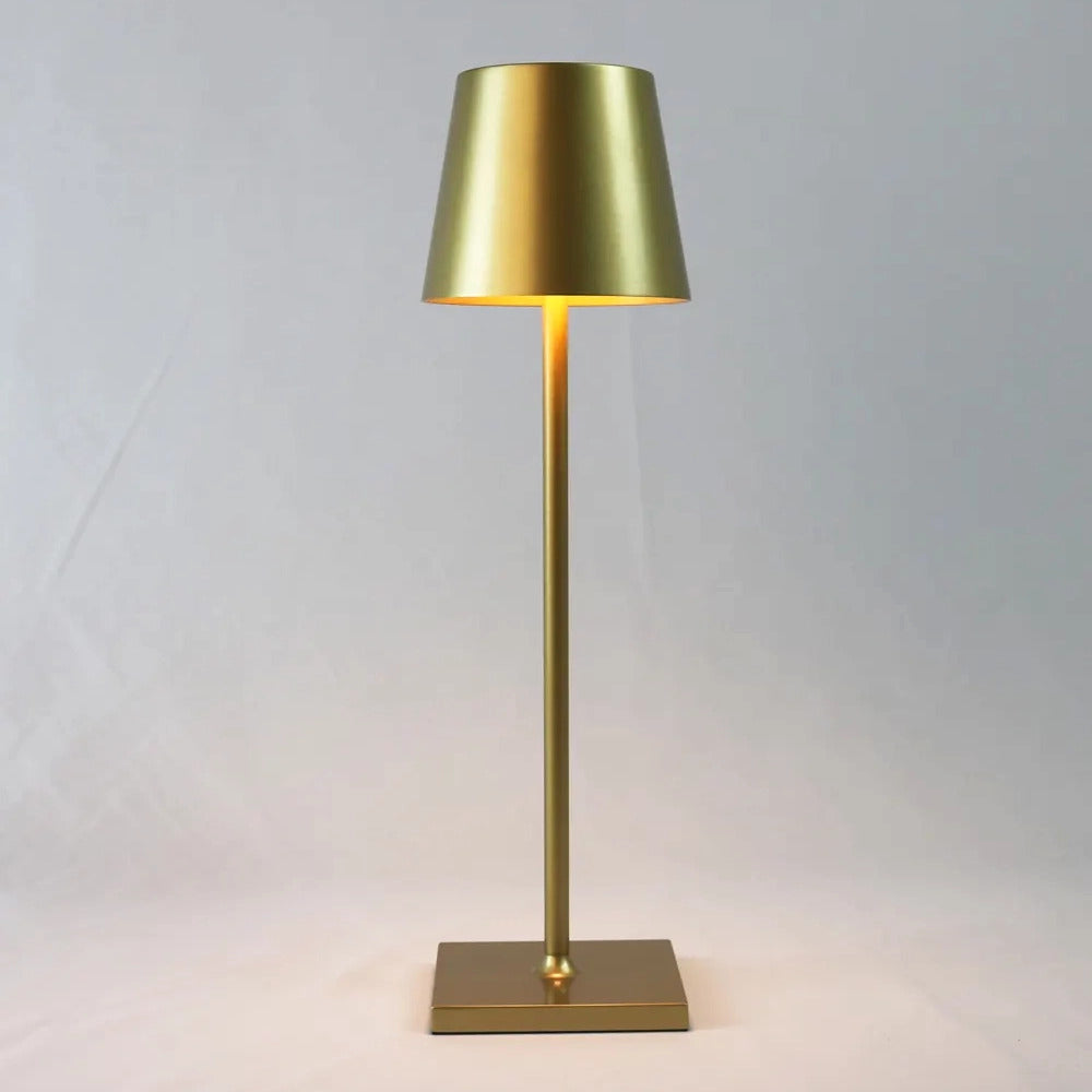 Luxury Designer LED Metal Tall Table Lamp Cordless Touch Sensor Night Light (Gold)