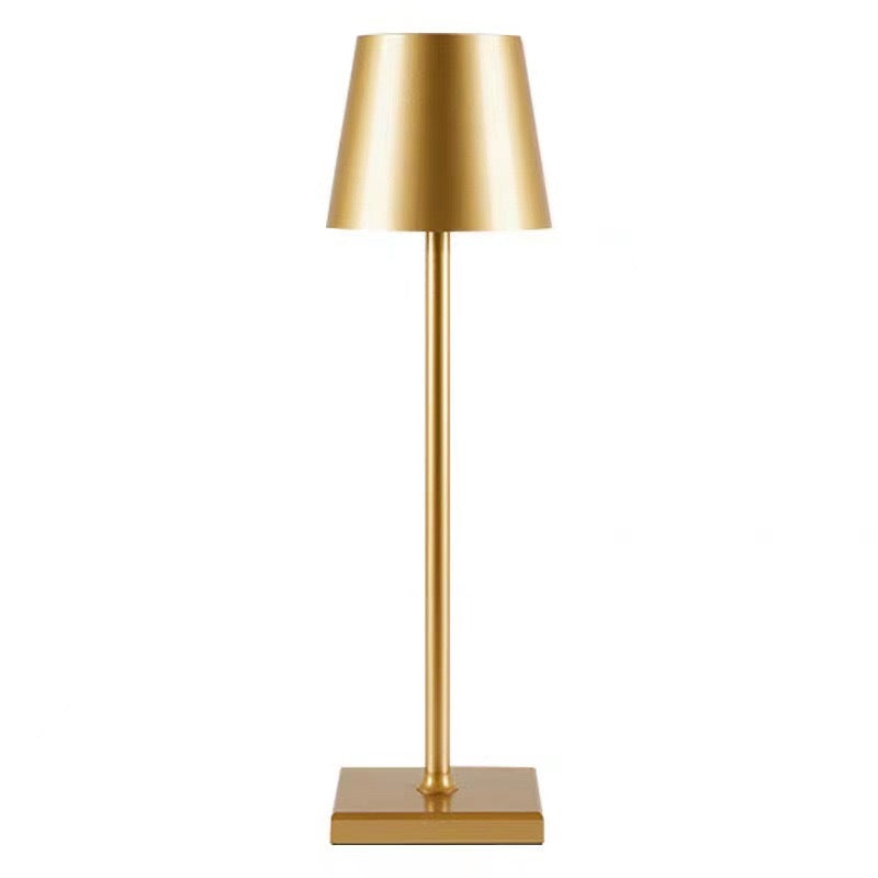 Luxury Designer LED Metal Tall Table Lamp Cordless Touch Sensor Night Light (Gold)
