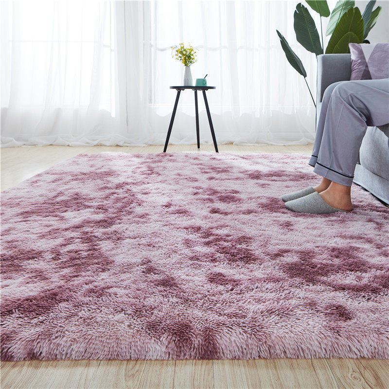 4m Extra Large Soft Shag Rug Carpet Mat (Plum, 400 x 200)